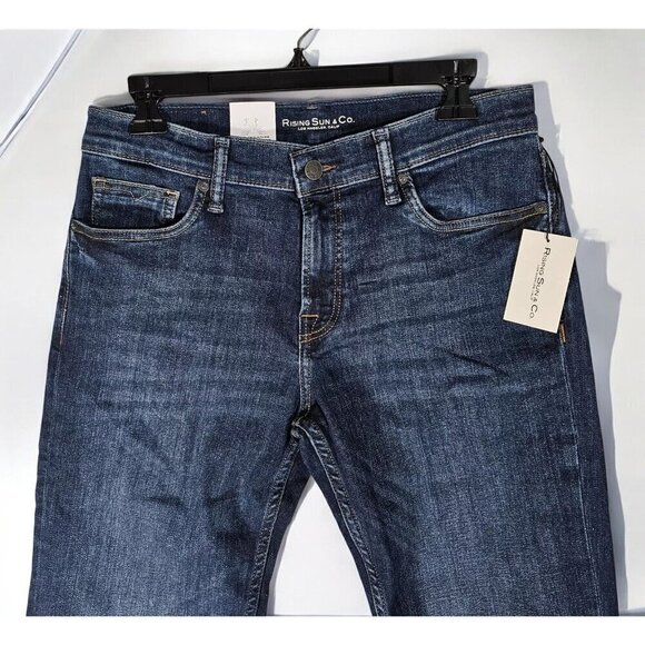 Rising Sun & Co Mens Repreve Slim Fit RCore Jeans Size 30x34 Blue Denim NEW - Picture 7 of 8